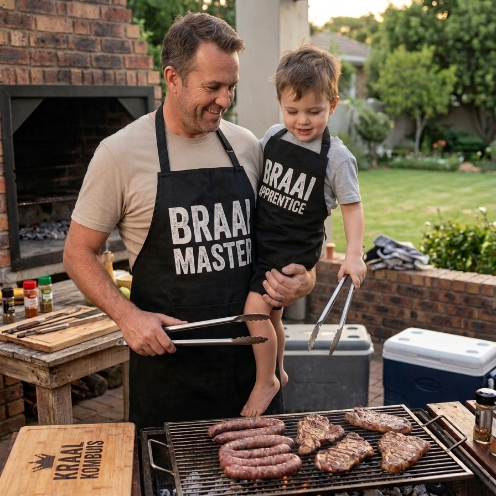 Dad's & Lad's Braai Apron Bundle